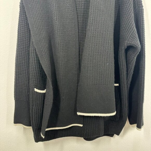 Madewell Merino Wool-Blend Scarf Sweater Jacket Women's Size XL Winter Chic NWT - Picture 3 of 10